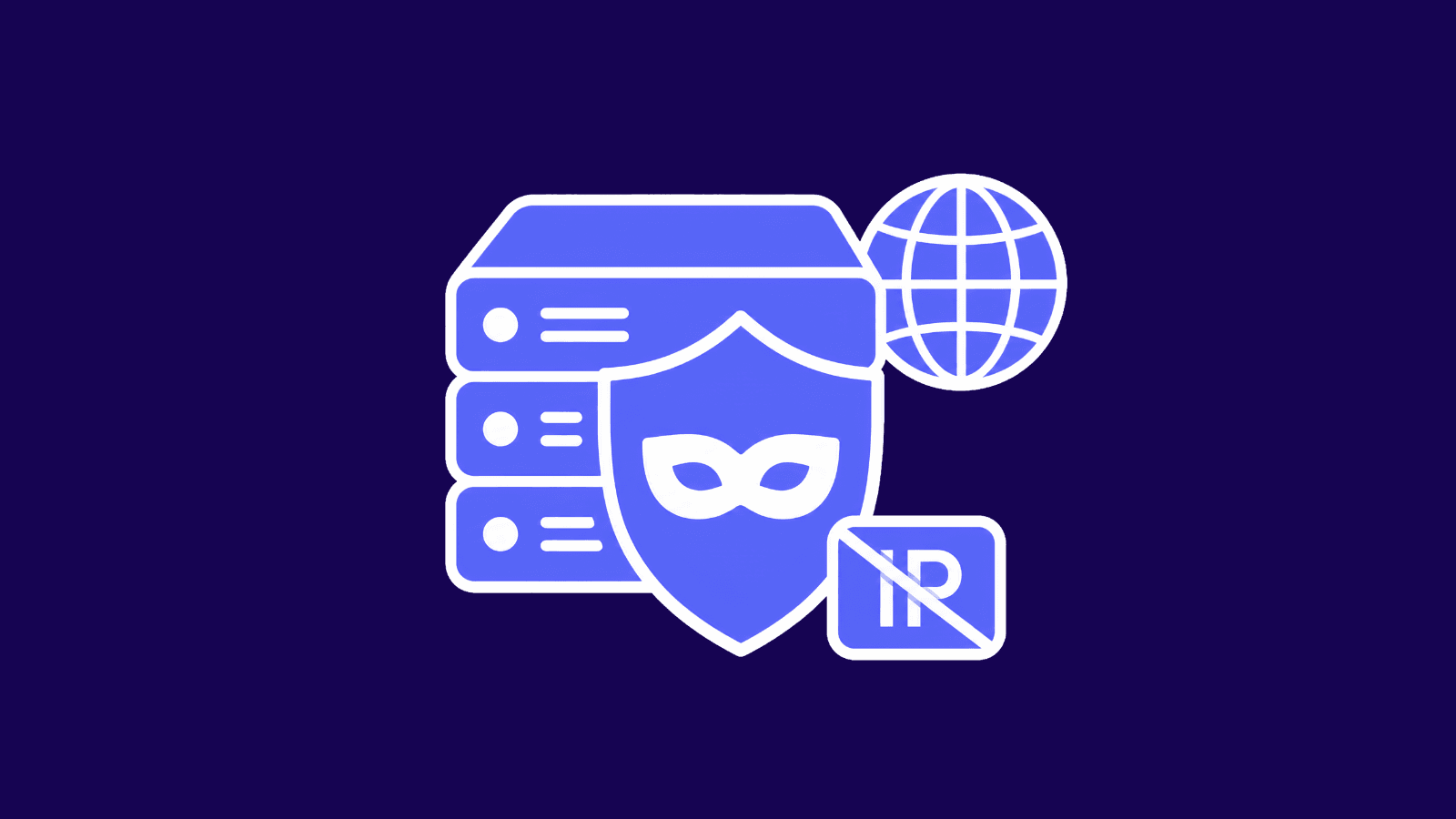 Anonymous proxy server hiding a user's real IP address