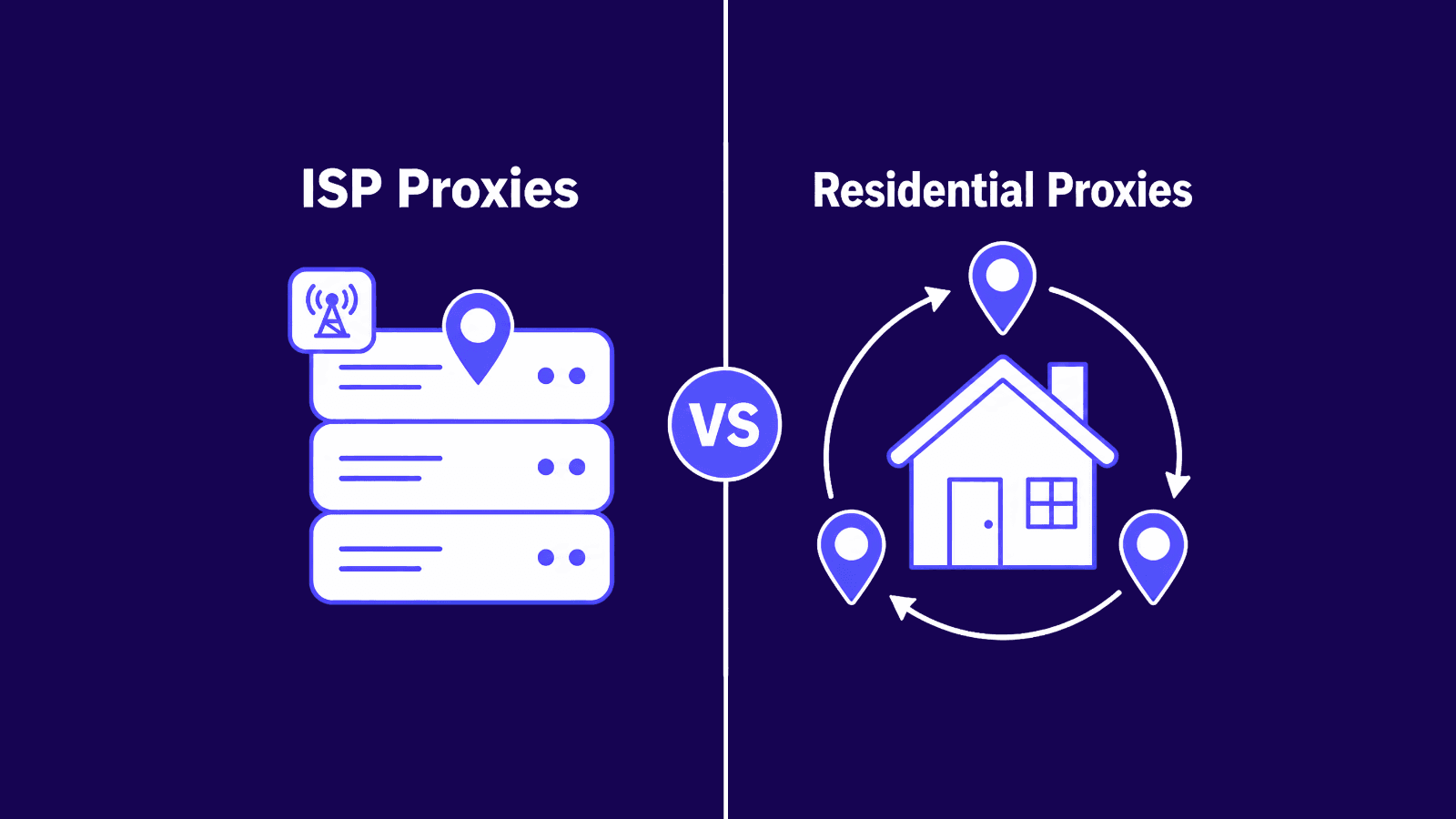 ISP proxies vs residential proxies comparison