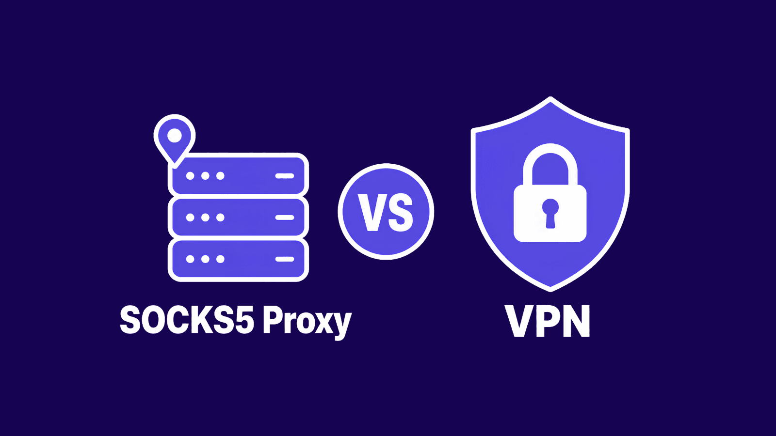 SOCKS5 proxy vs VPN comparison hero image