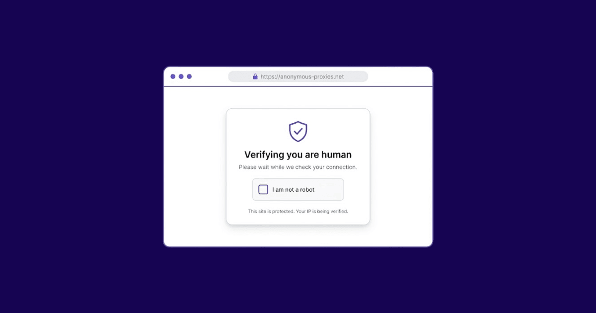 Example of a CAPTCHA challenge page shown to blocked users