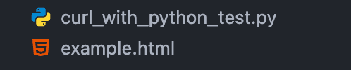 Downloaded example HTML file saved after a PycURL redirect request